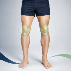 left and right knee areas shown during everyday movement